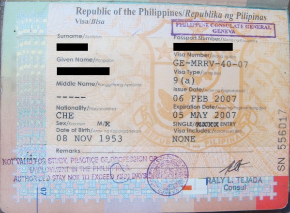 An old 9a Tourist visa established in Geneva An old 9a Tourist visa established in Geneva